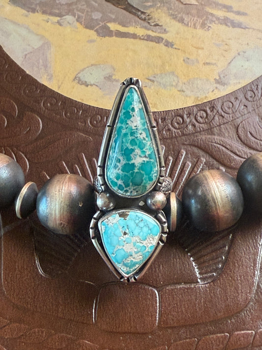 Double Turquoise Ring- TS Designs
