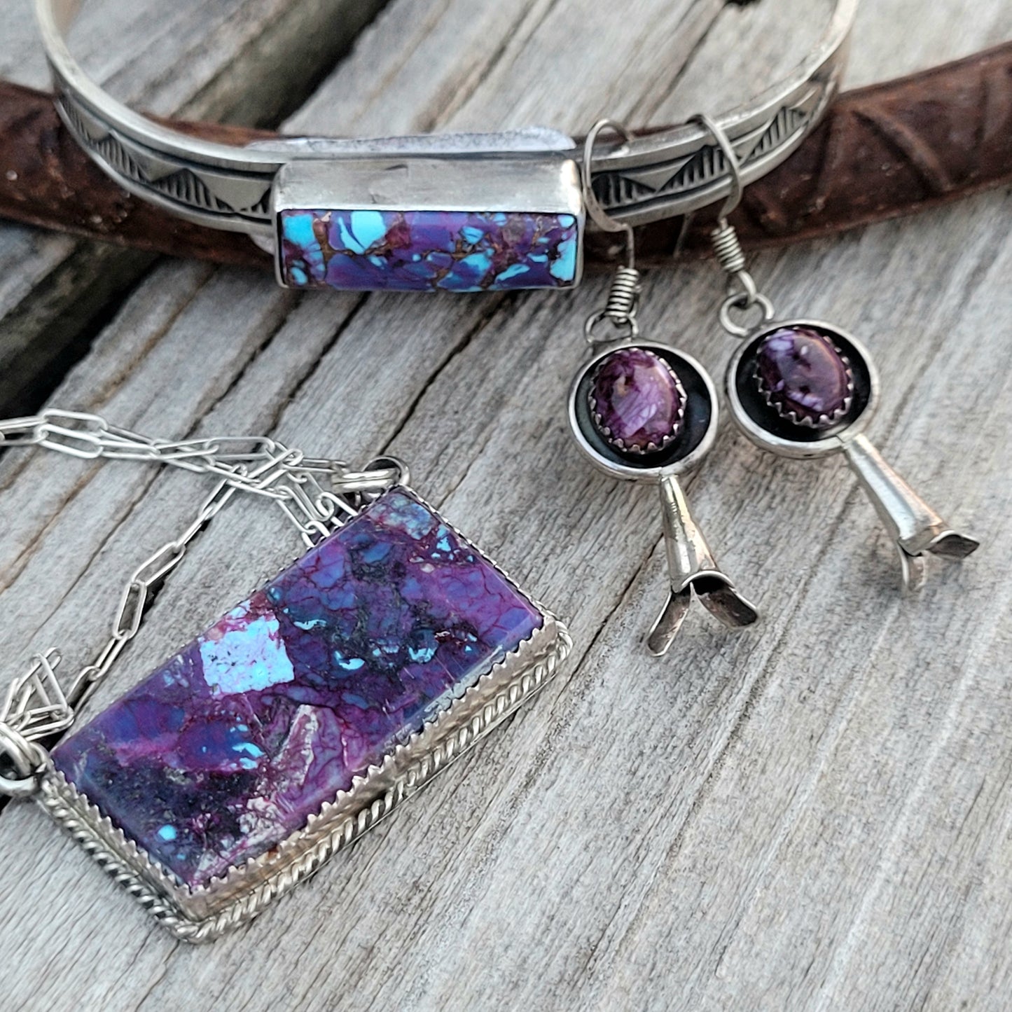 Purple Mojave Bar Cuff| Rick Enriquez