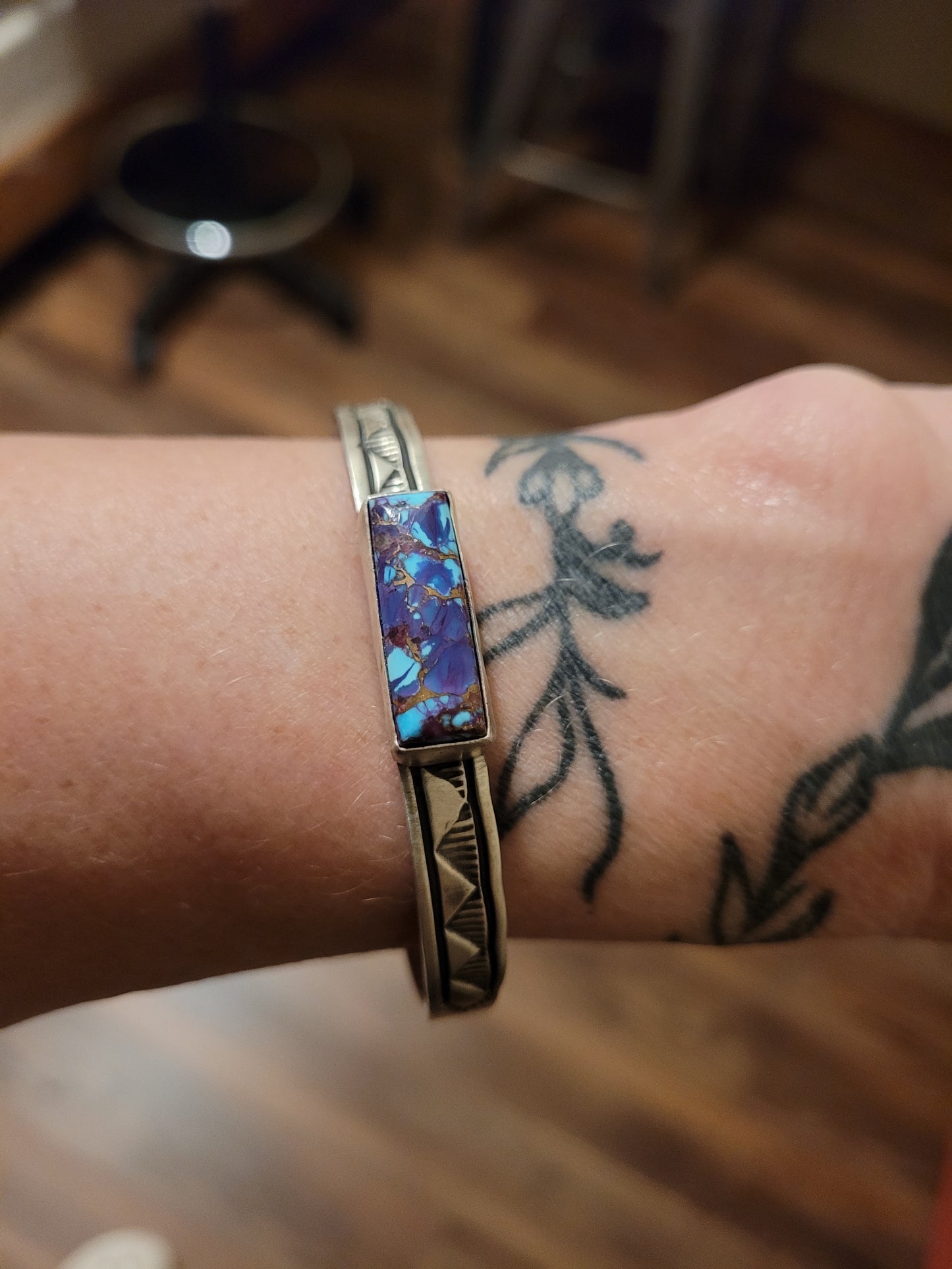 Purple Mojave Bar Cuff| Rick Enriquez