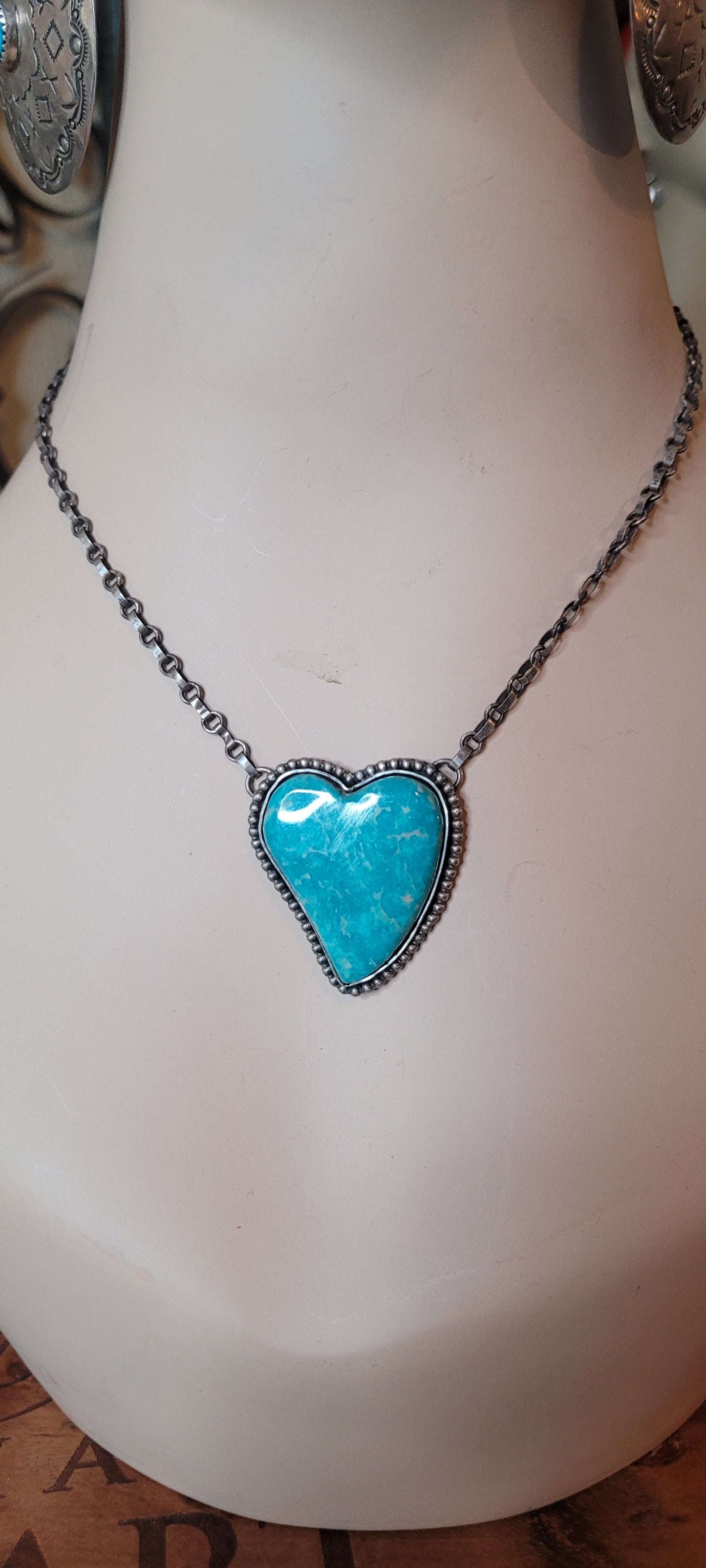 Large Turquoise Heart Neclace