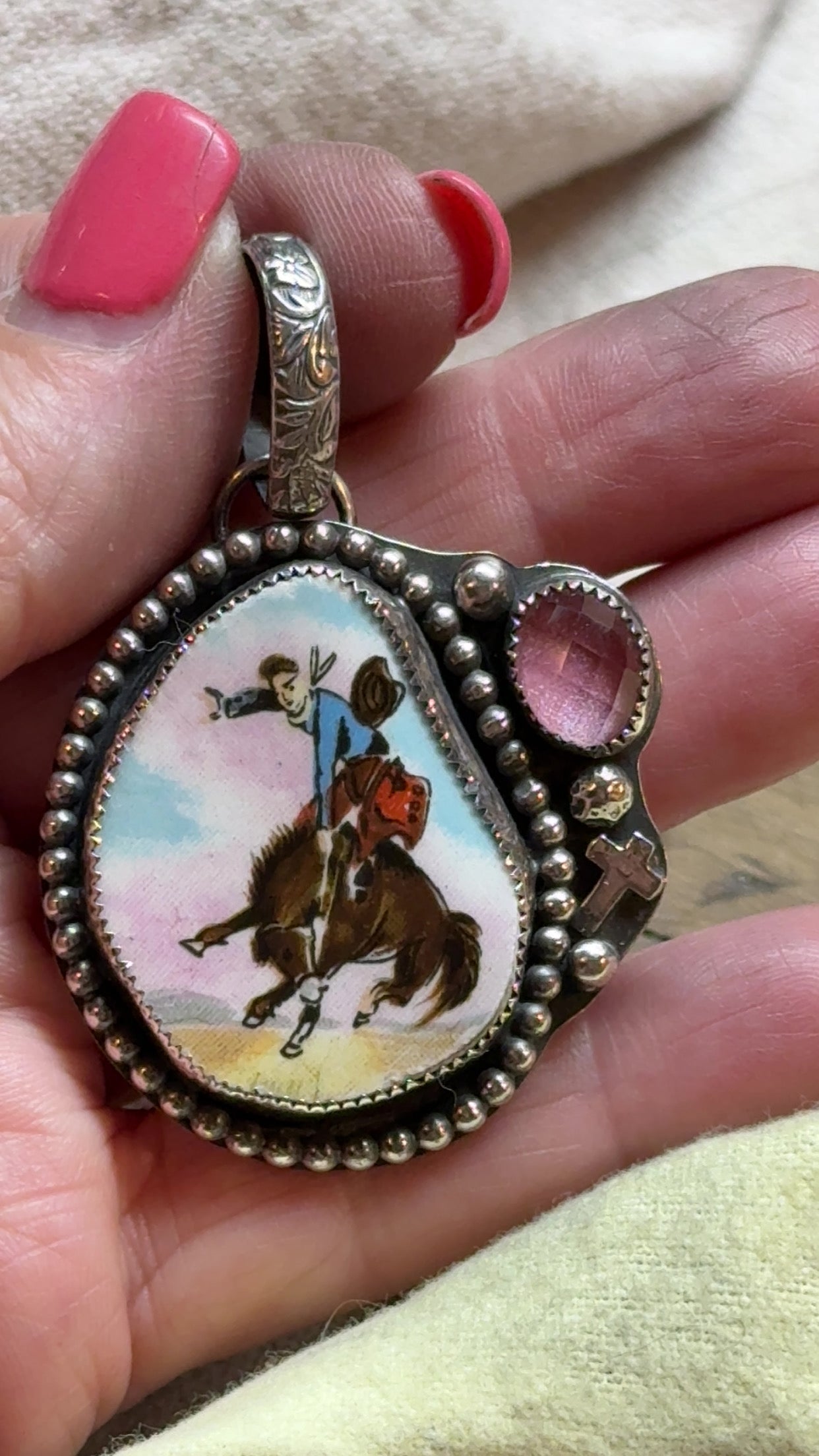 Bucking Bronc Pendant- TS DesignsSize