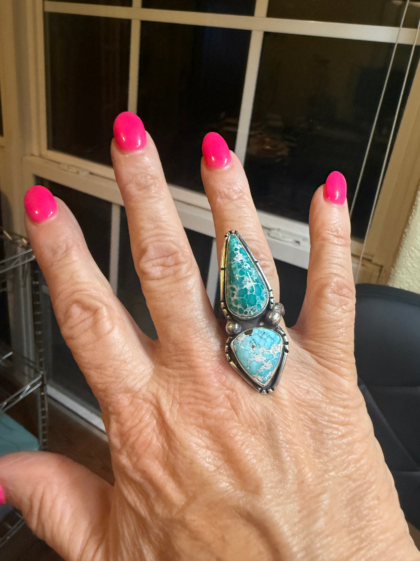 Double Turquoise Ring- TS Designs