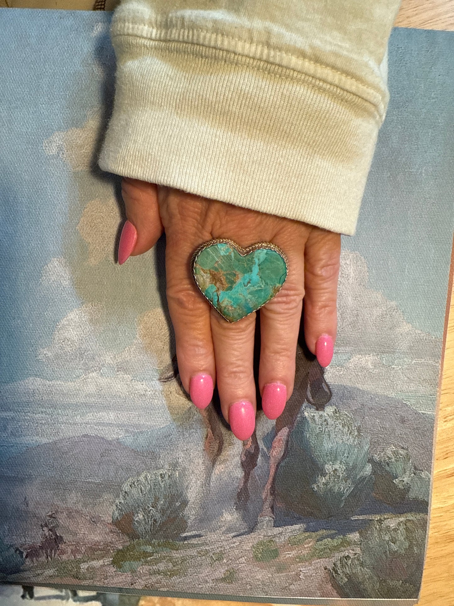 Turquoise Heart Ring