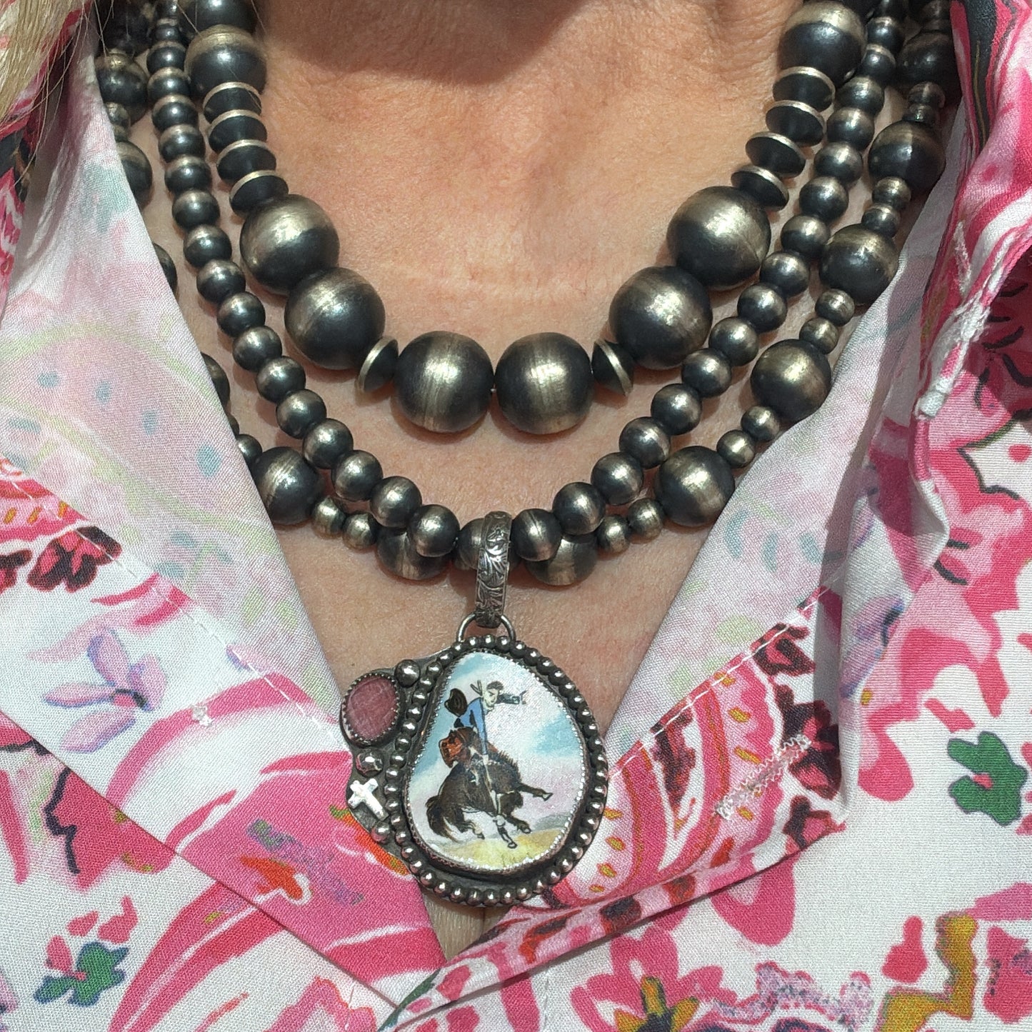 Bucking Bronc Pendant- TS DesignsSize