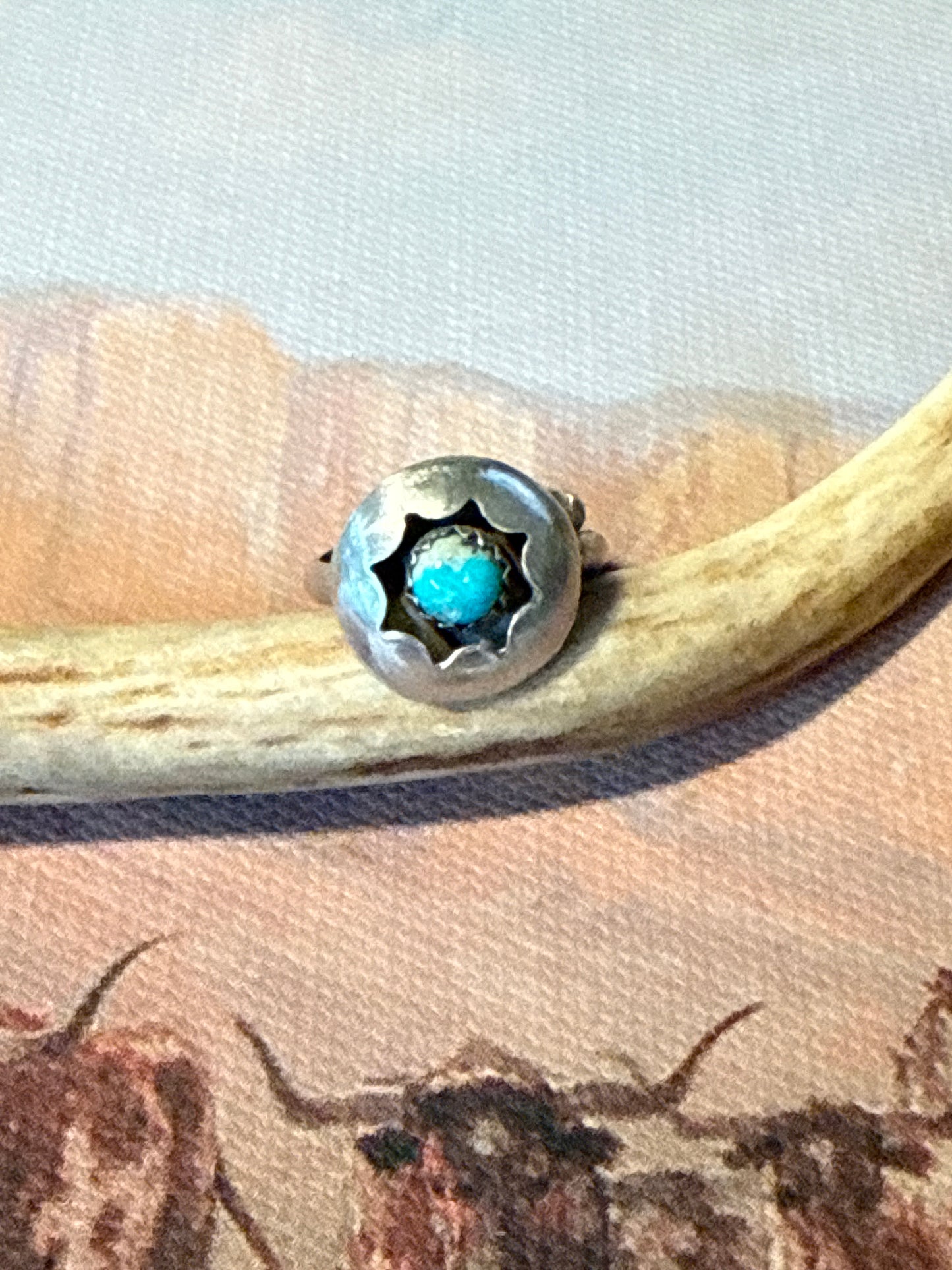 Sterling Silver Turquoise Shadowbox Ring