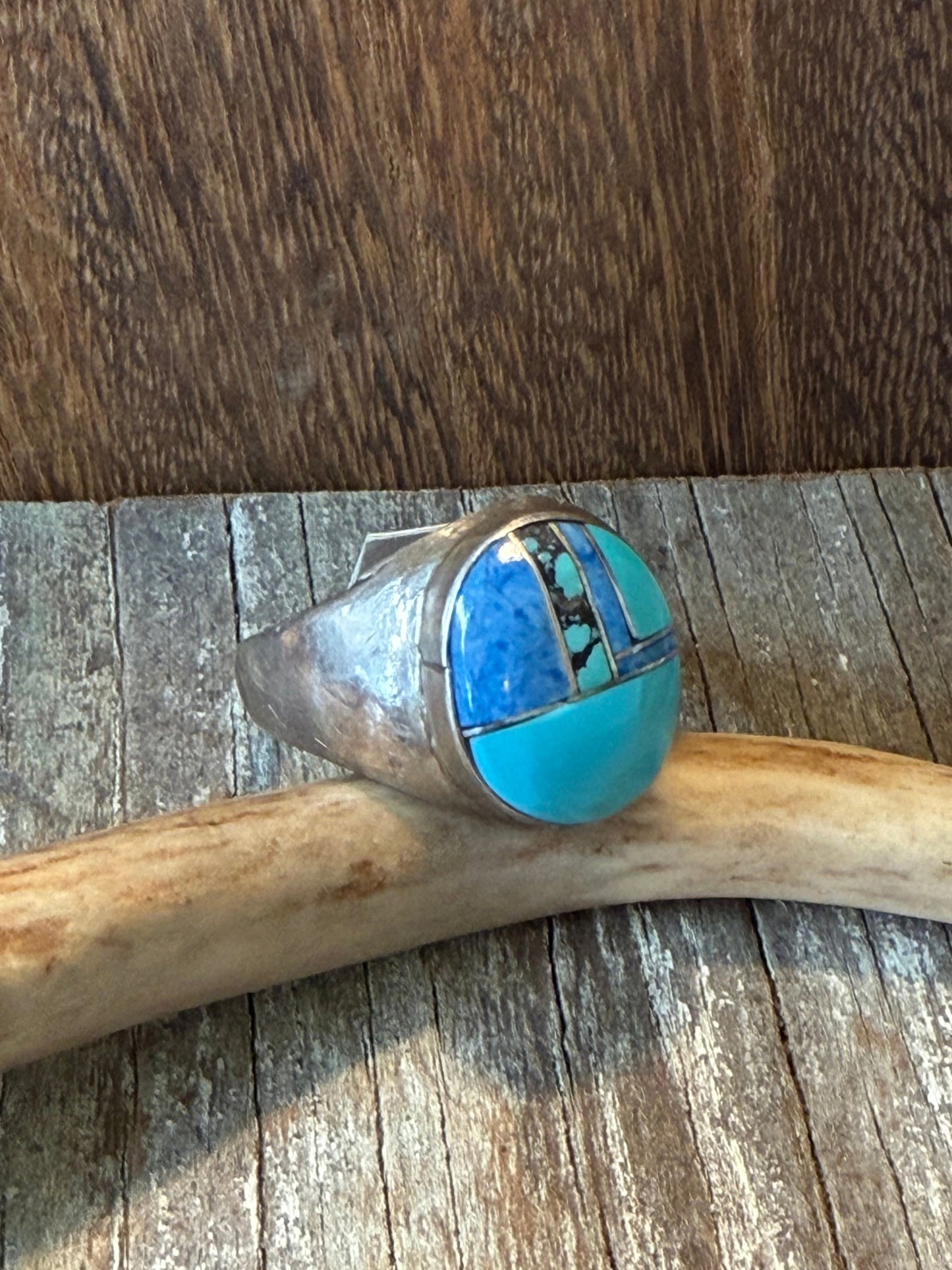 Silver & Turquoise Inlay Ring