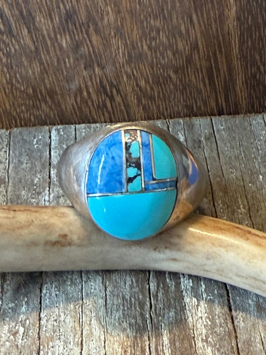 Silver & Turquoise Inlay Ring