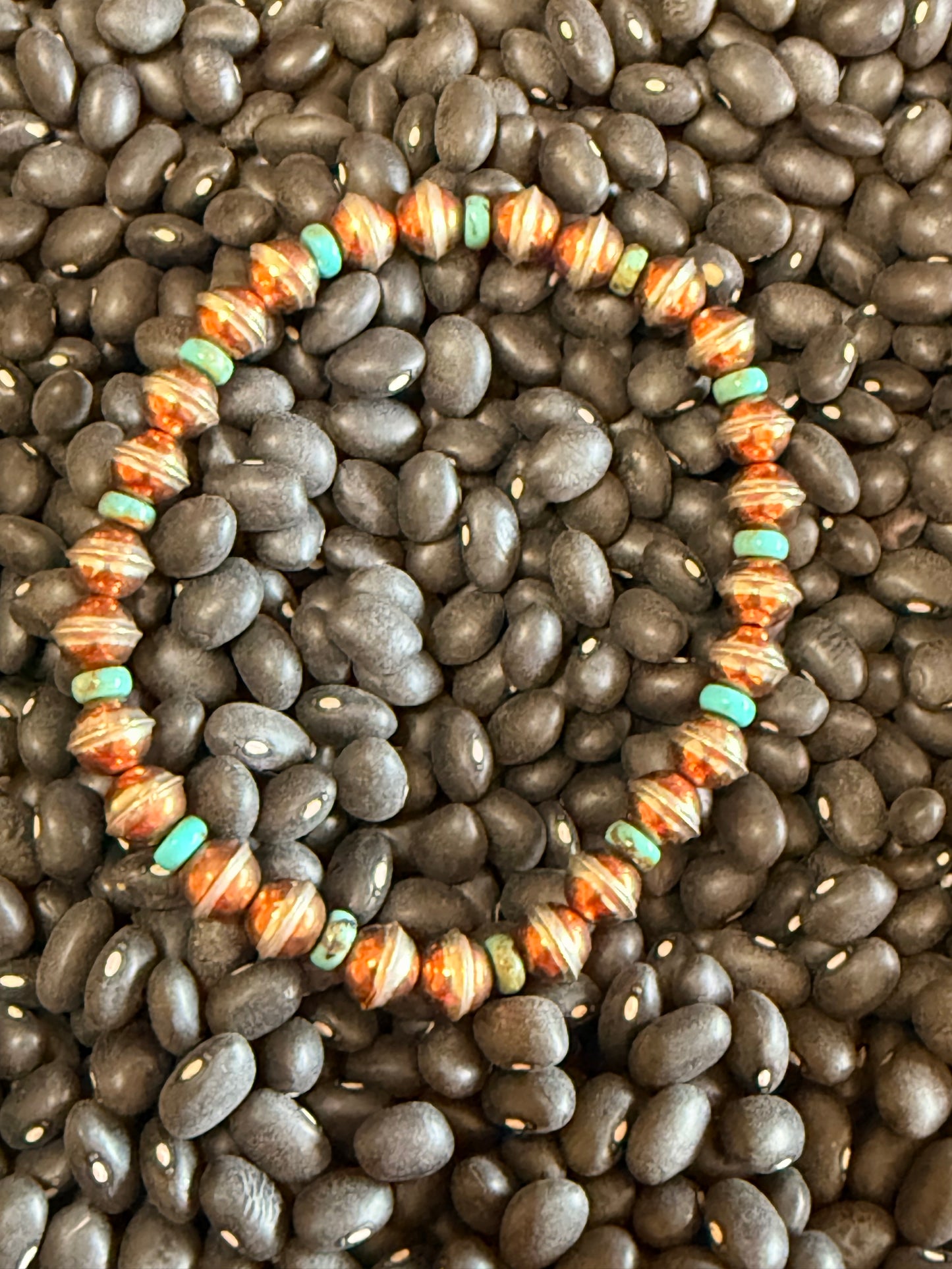 Copper/Silver Seam Stretch Bracelet