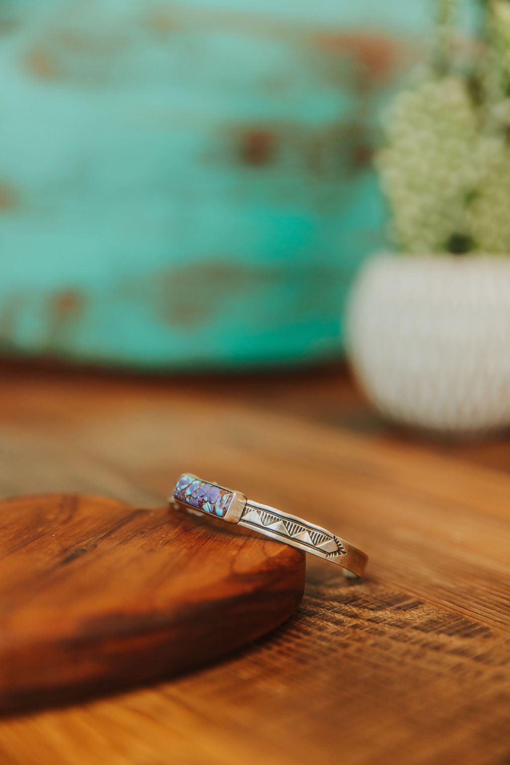 Purple Mojave Bar Cuff| Rick Enriquez