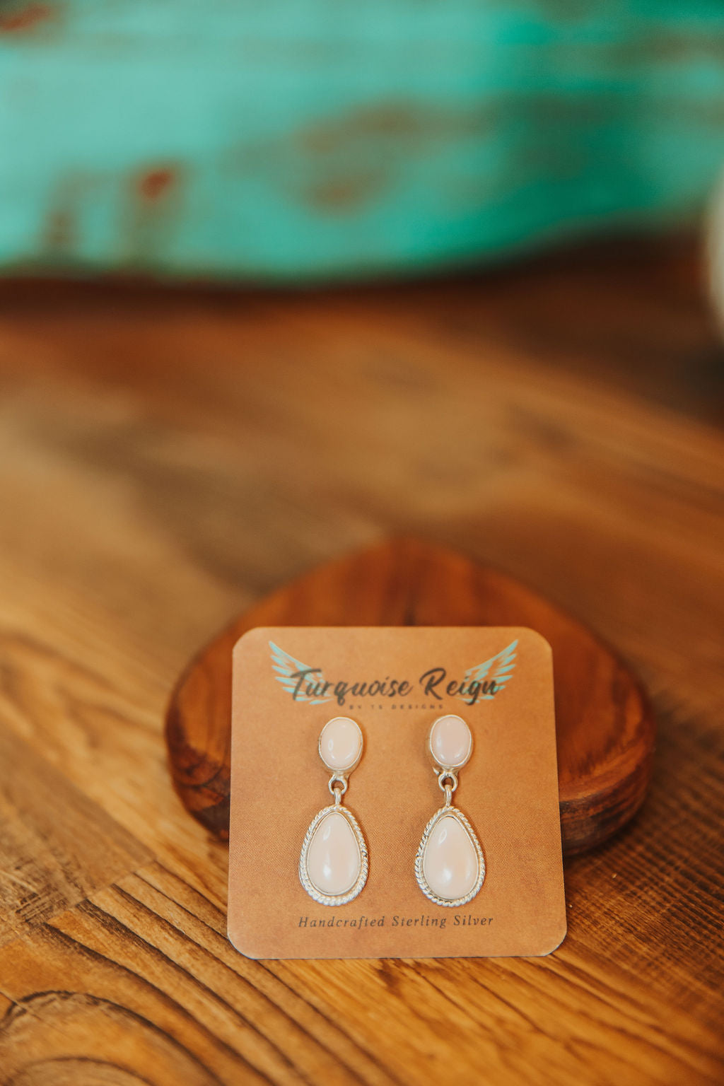 Sterling & Pink Conch Earrings