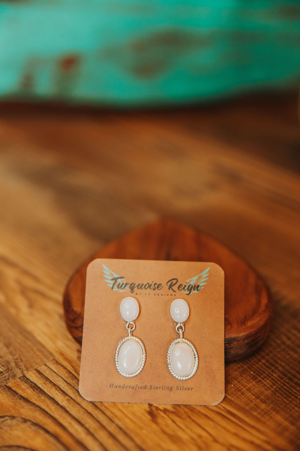 Sterling & Pink Conch Earrings