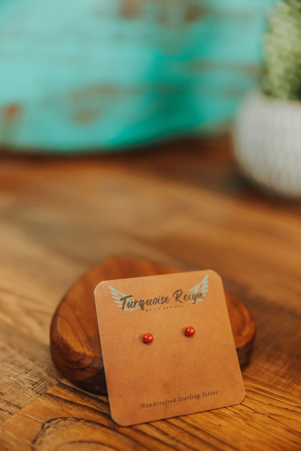 Sterling & Coral Earrings