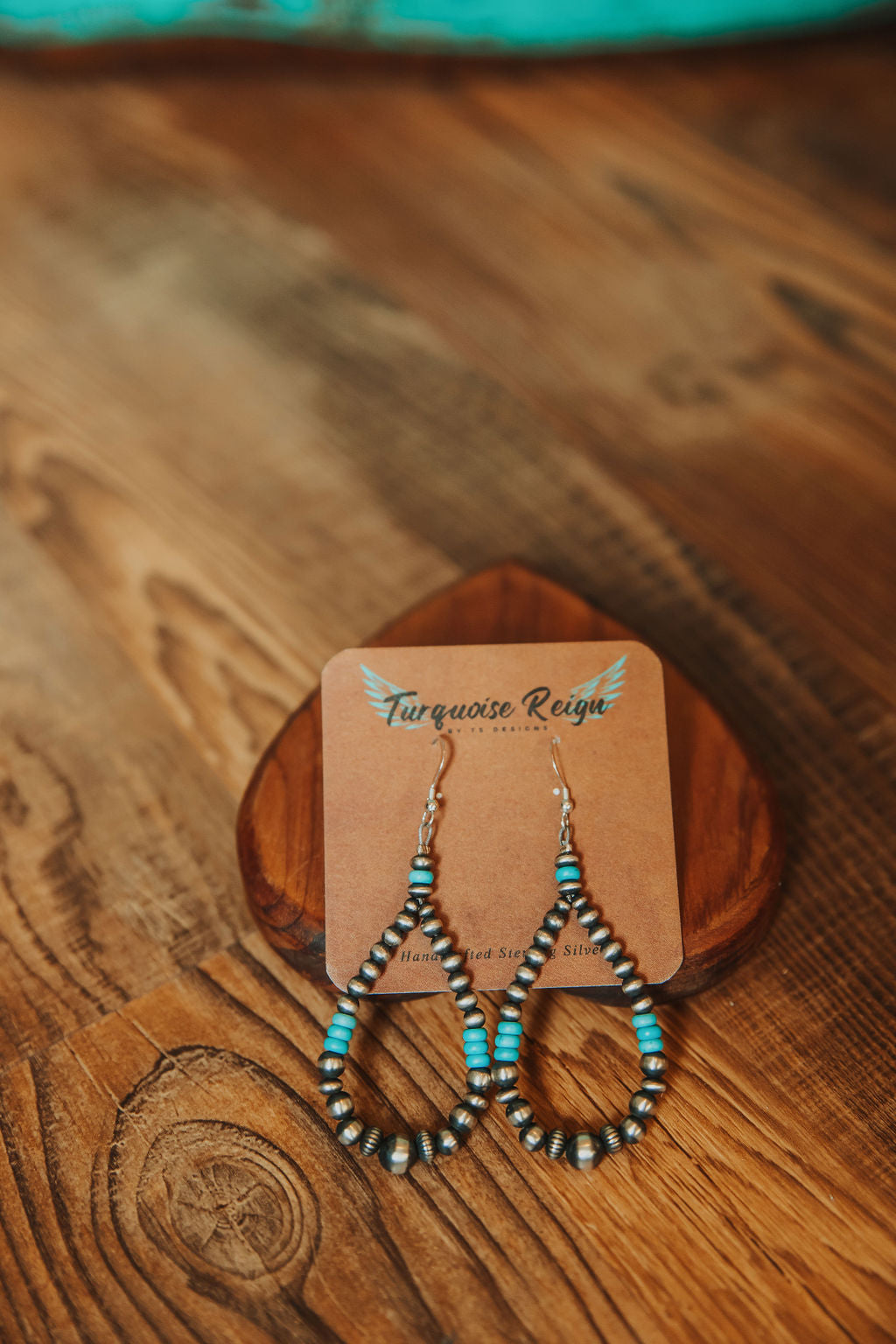 Sterling Pearls & Turquoise Earrings