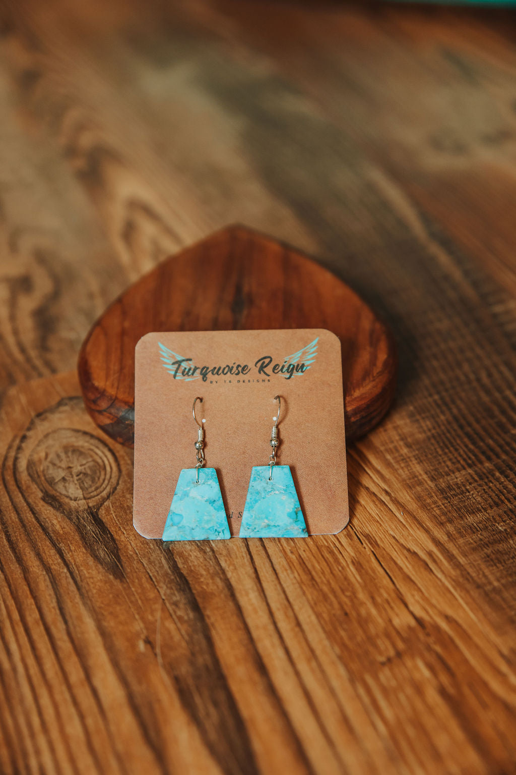 Turquoise Slab Earrings