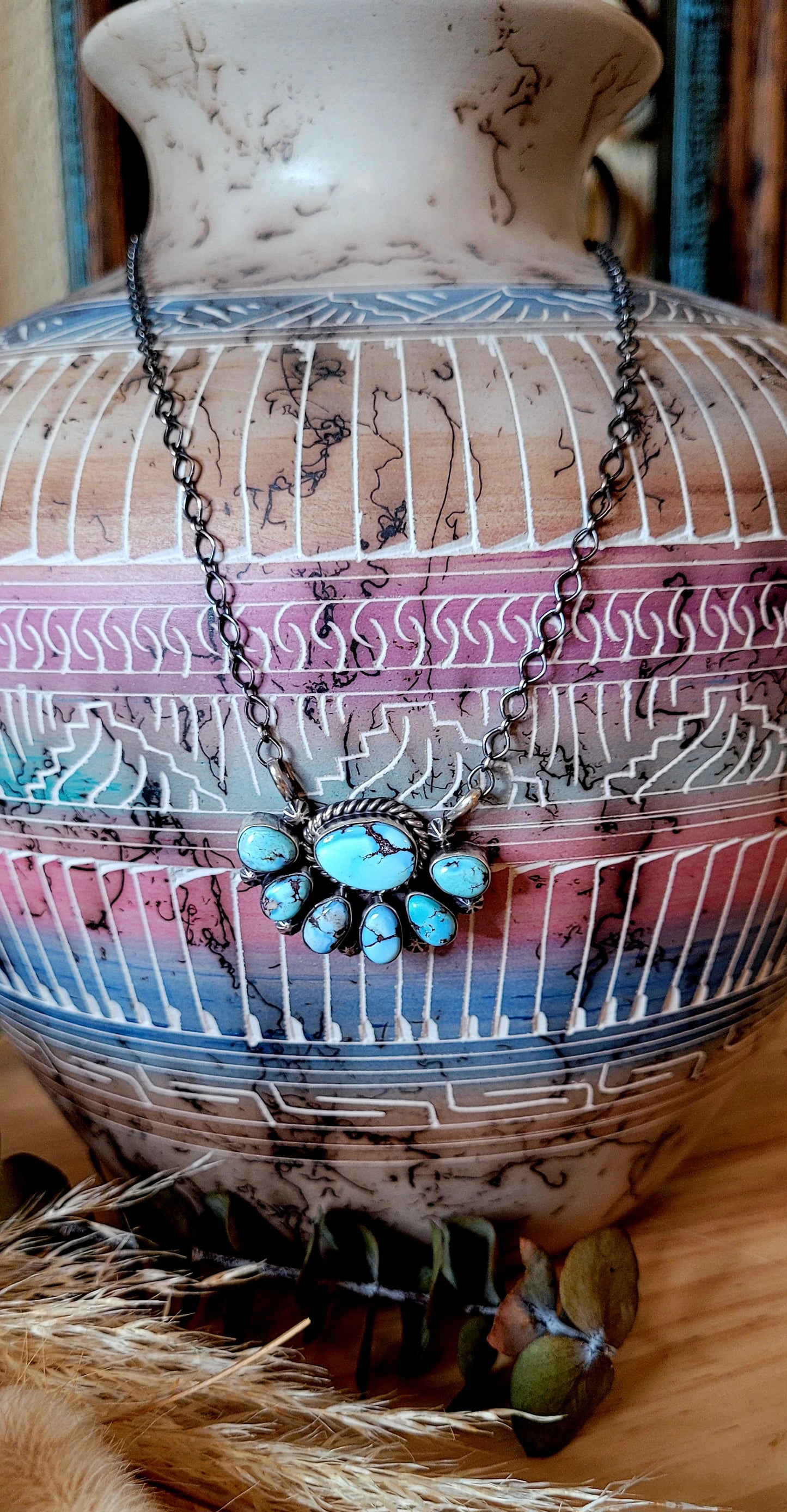 Golden Hills Cluster Necklace