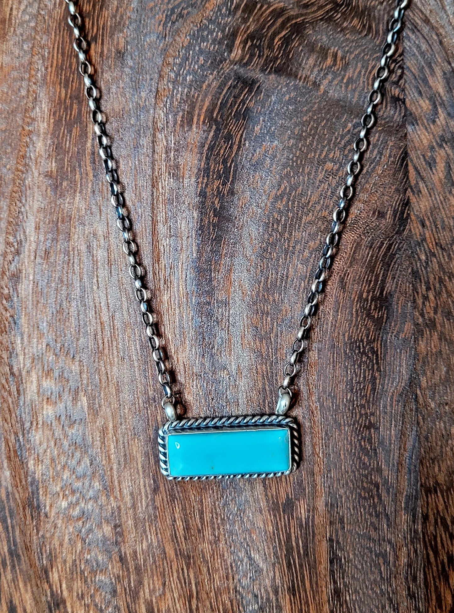 Large Kingman Bar Necklace
