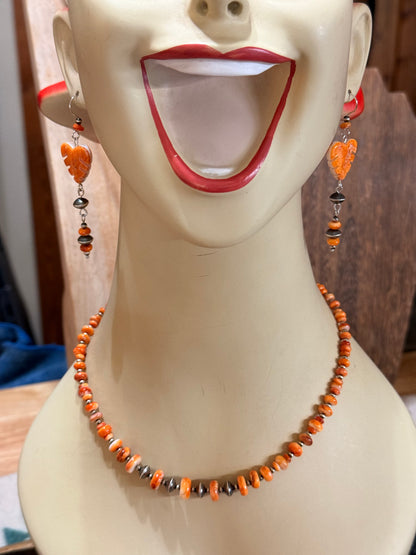 Spiny Oyster & Pearl Beaded Set