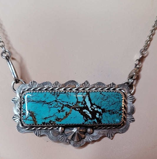 Western Turquoise Bar Necklace