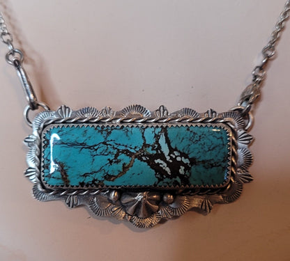 Western Turquoise Bar Necklace