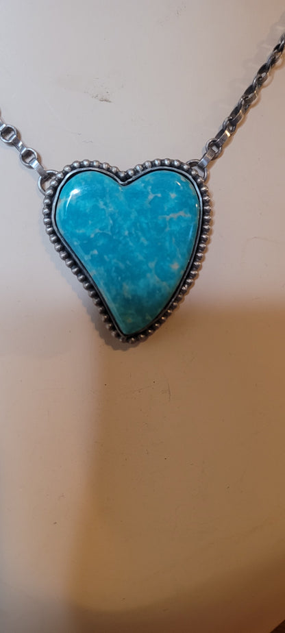 Large Turquoise Heart Neclace