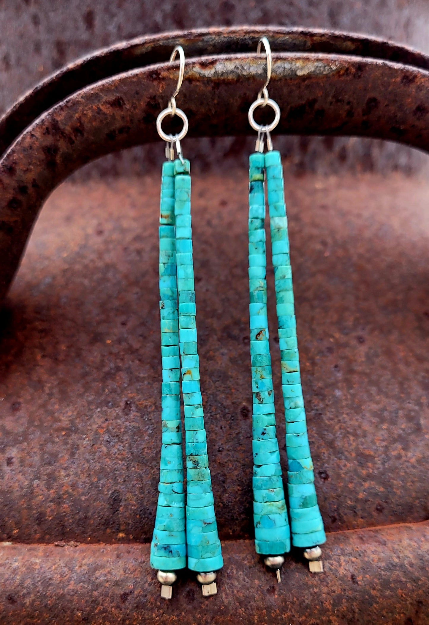 Double Strand Turquoise Earrings