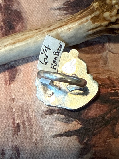 Vintage Feather & Turquoise Ring