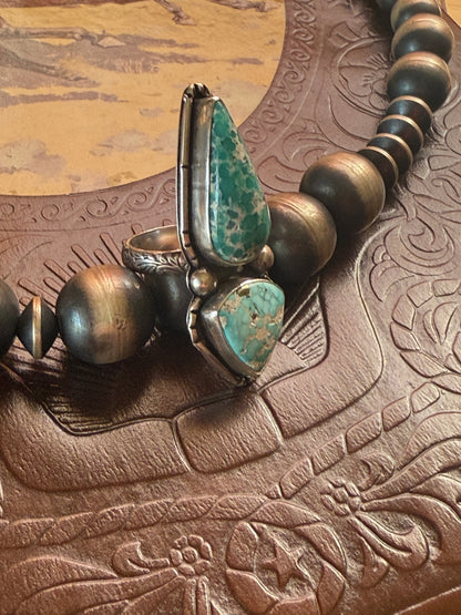 Double Turquoise Ring- TS Designs