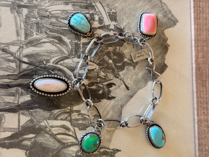 Multi- Stone Charm Bracelet