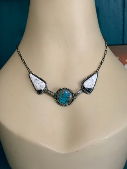 Morenci & White Buffalo Choker/Necklace