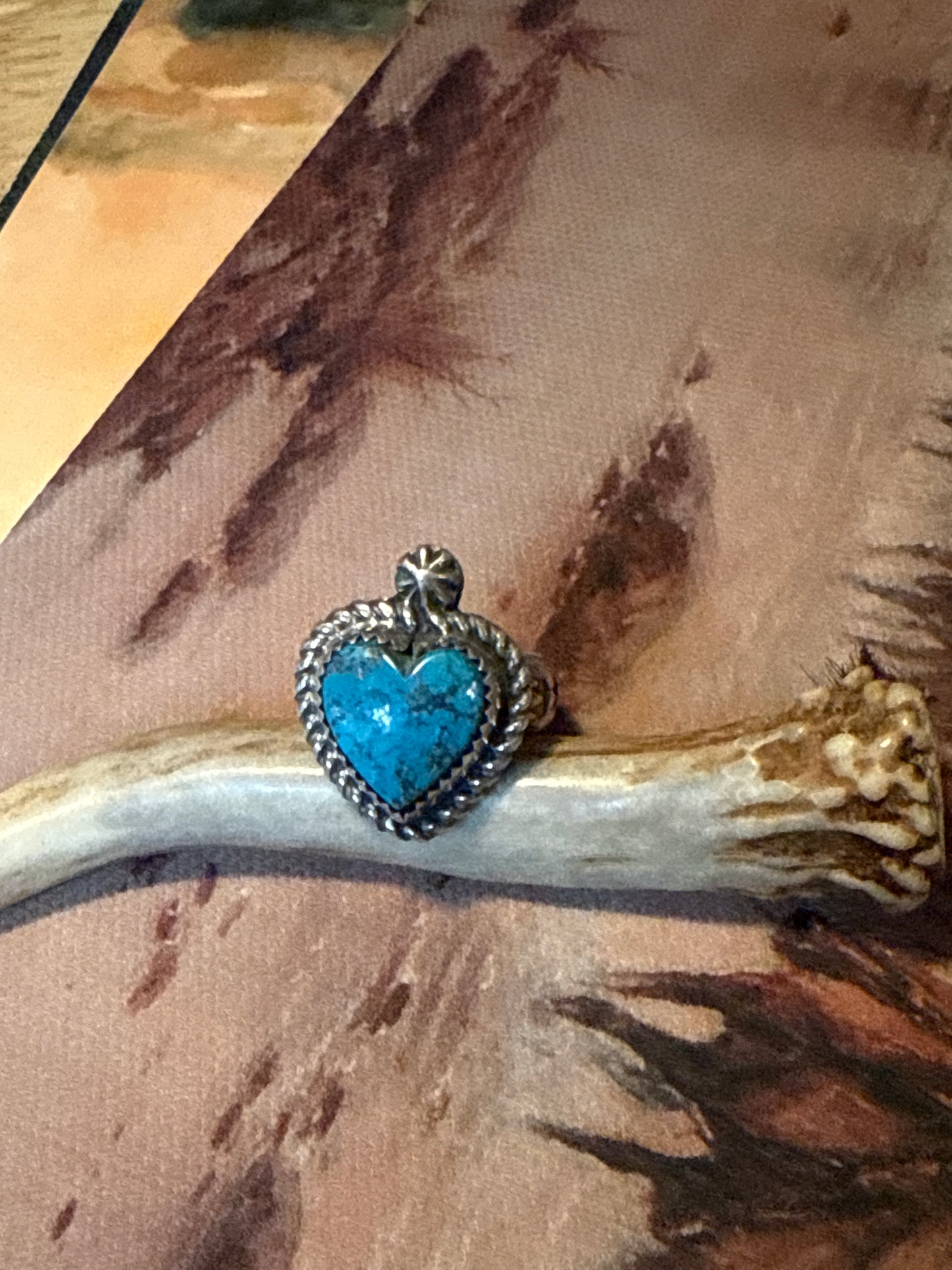 Turquoise Heart Ring