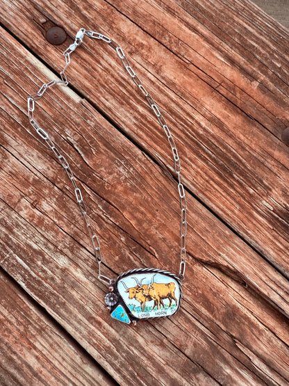 Texas Longorn Necklace