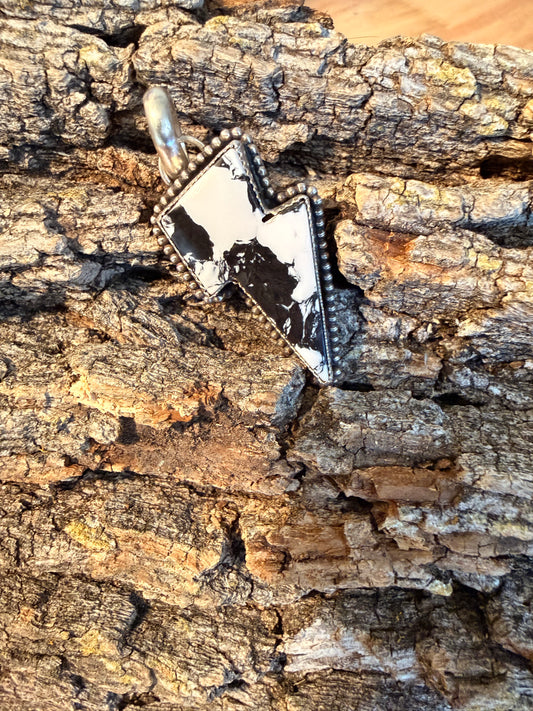 White Buffalo Lightening Pendant