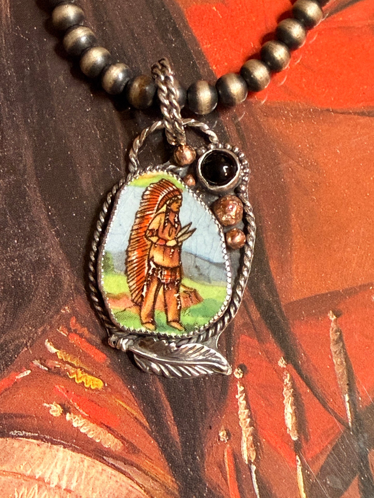 Native American Vintage Plate Pendant