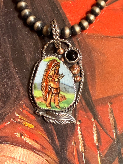 Native American Vintage Plate Pendant