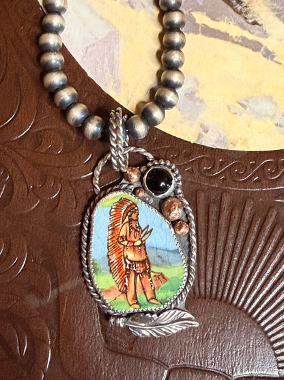 Native American Vintage Plate Pendant