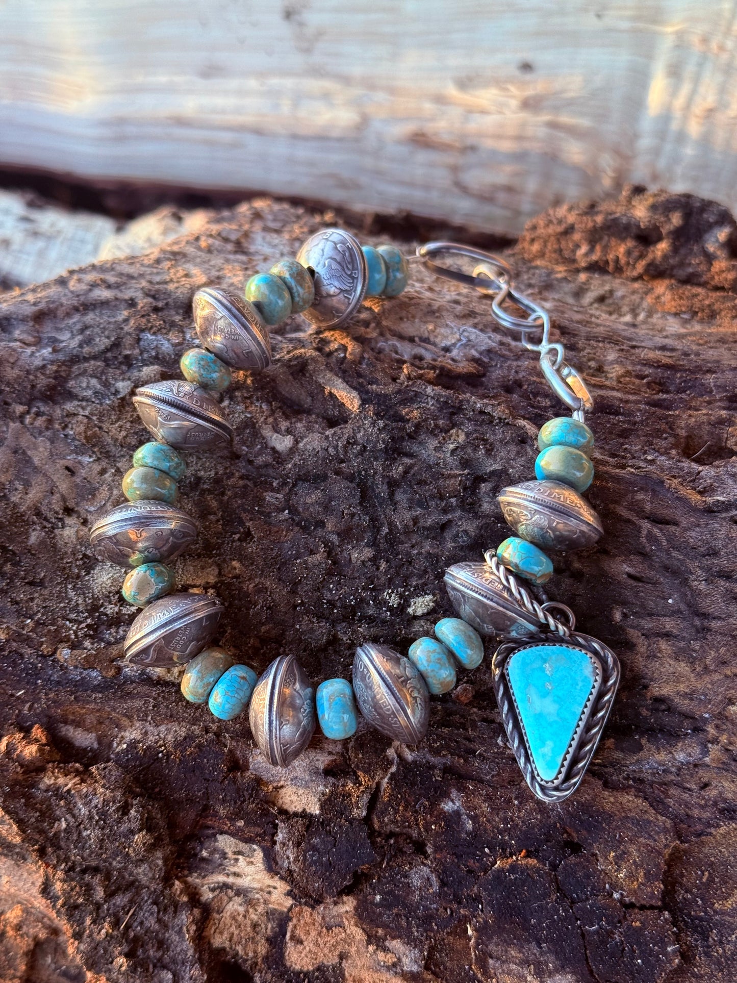Liberty Dime Bead Bracelet