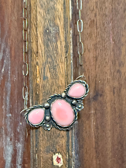 Pretty in Pink Conch Necklace