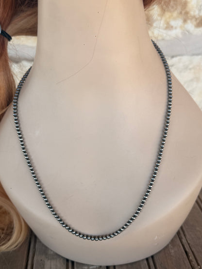 24" Navajo-Style Pearls 4mm