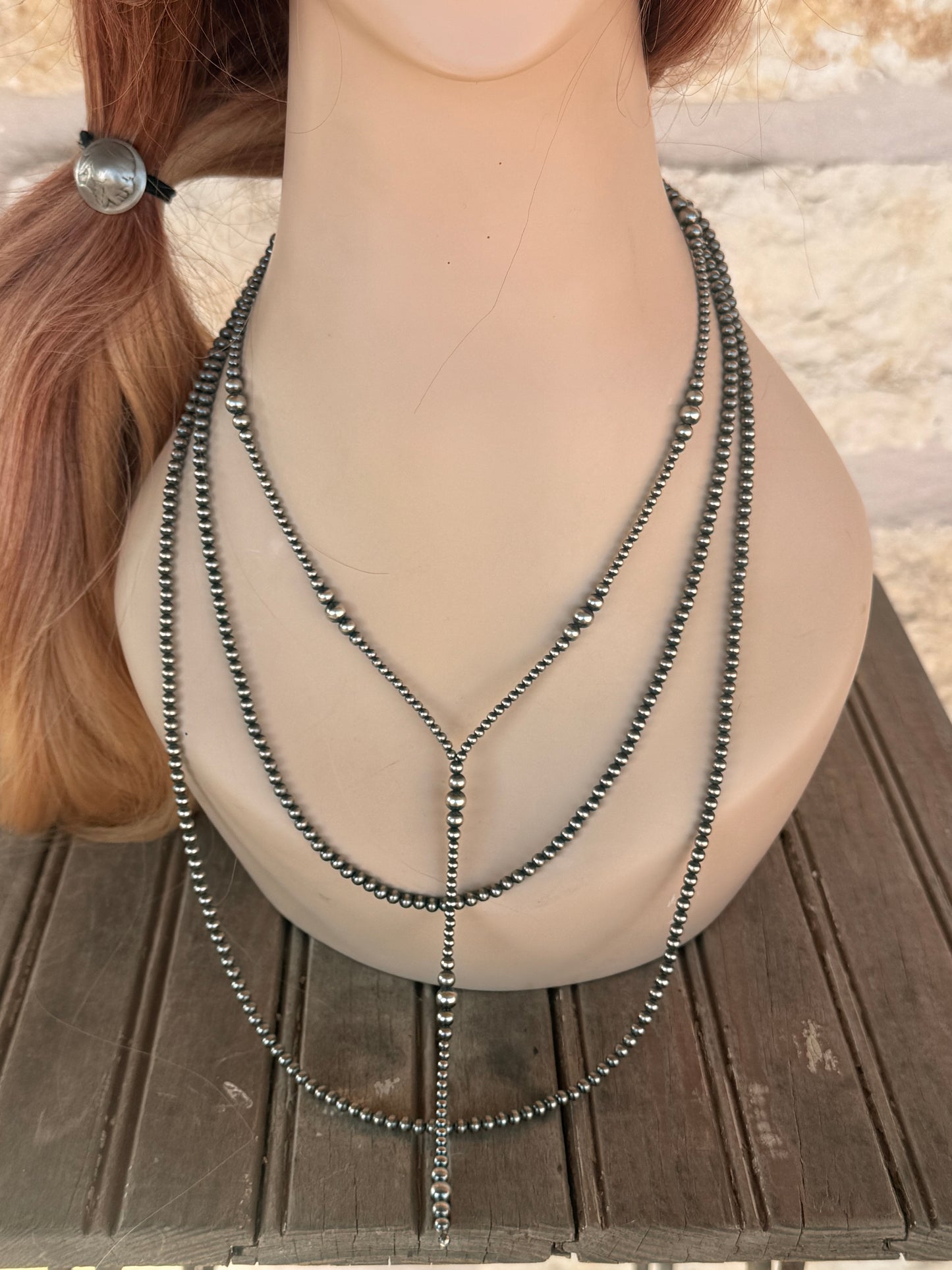 20" Navajo-Style Pearl Lariat
