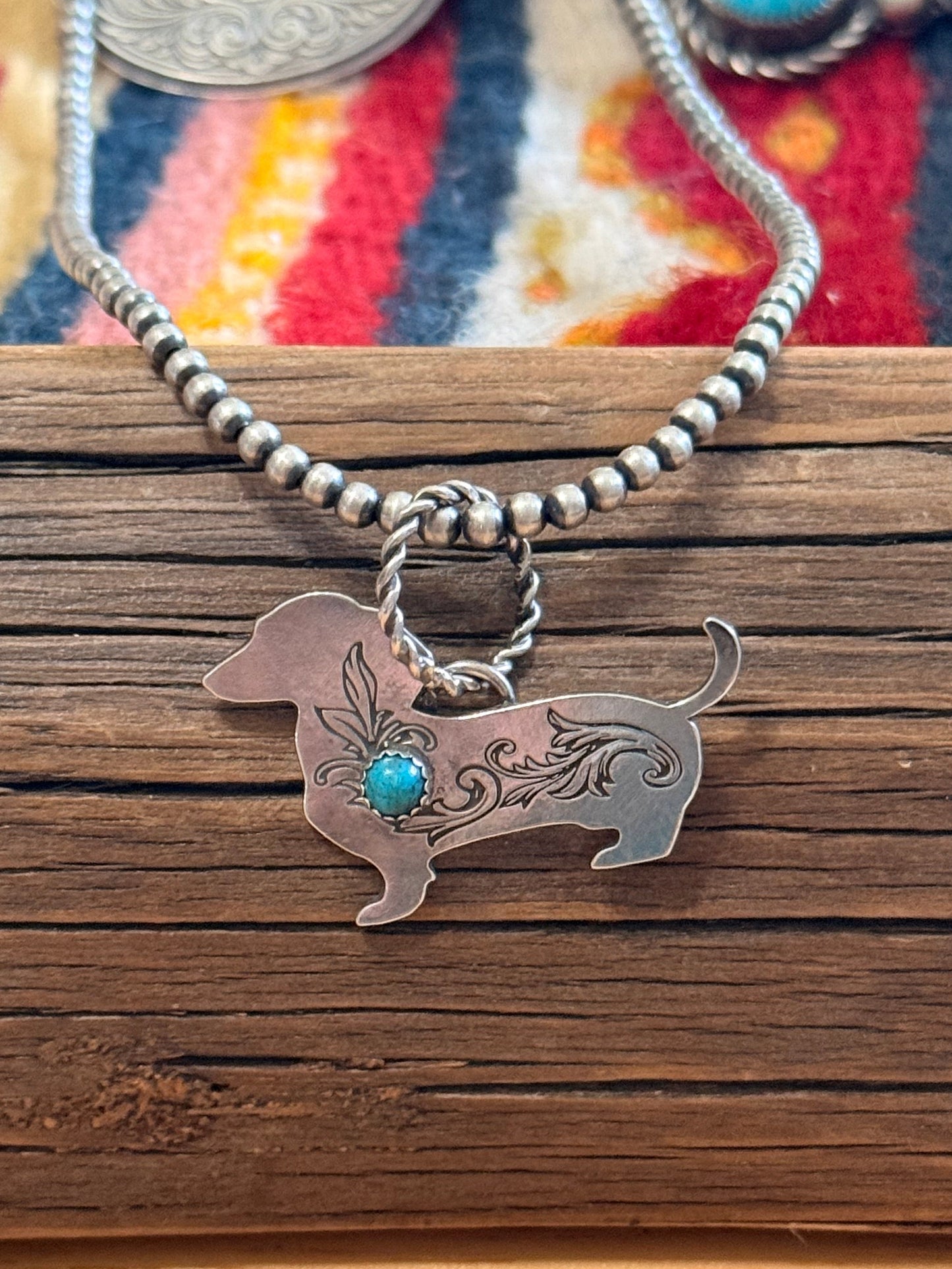 Love My Weenie Dog Pendant (MADE TO ORDER)