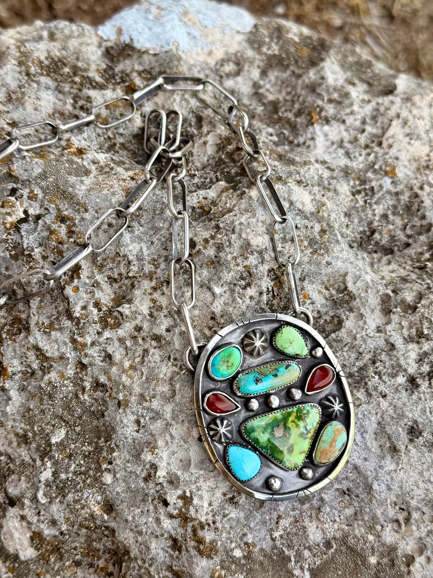 Multi-Stone 'CHUNK' Necklace