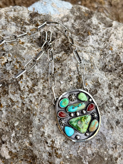 Multi-Stone 'CHUNK' Necklace