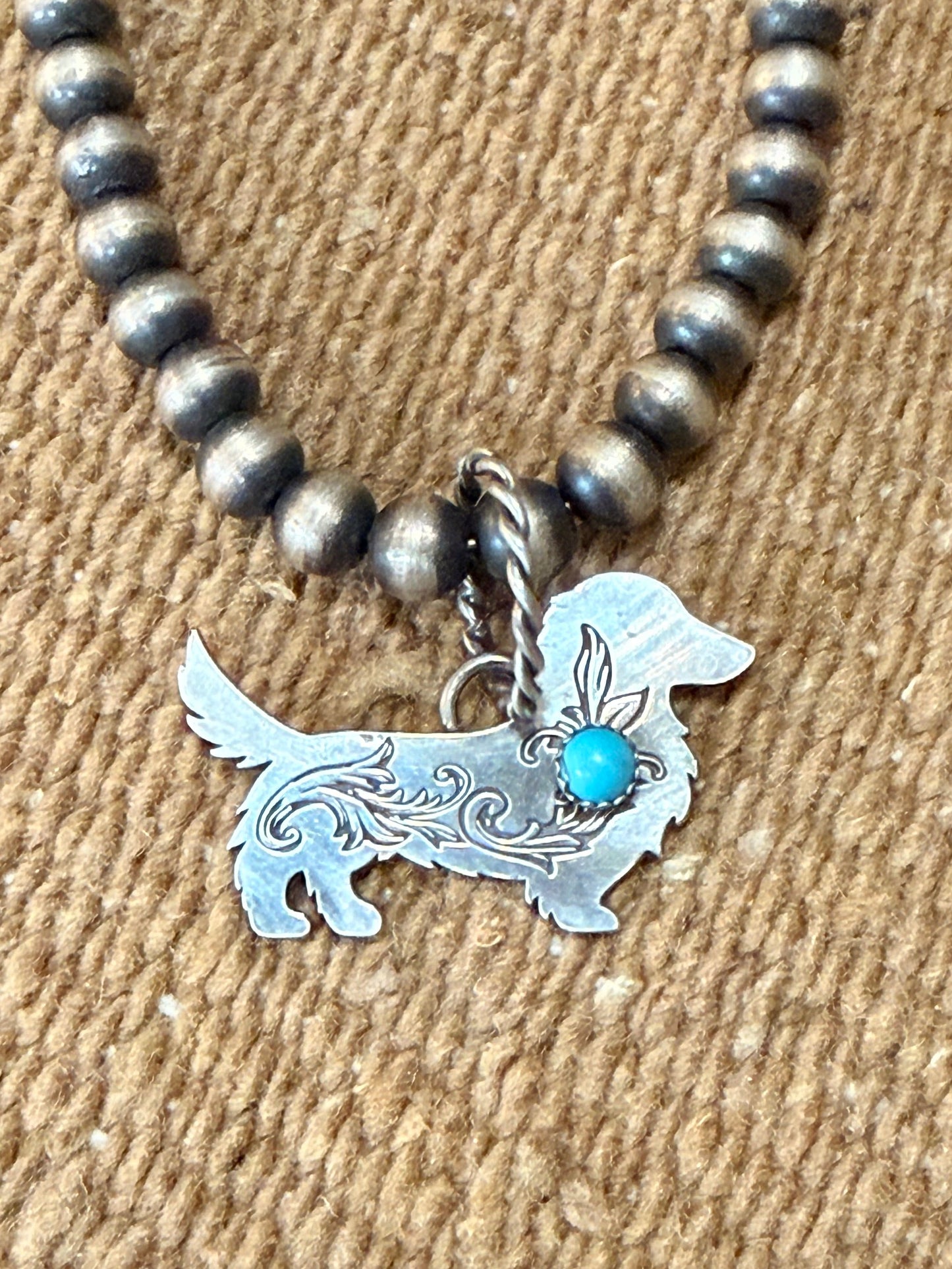 Love My Weenie Dog Pendant (MADE TO ORDER)