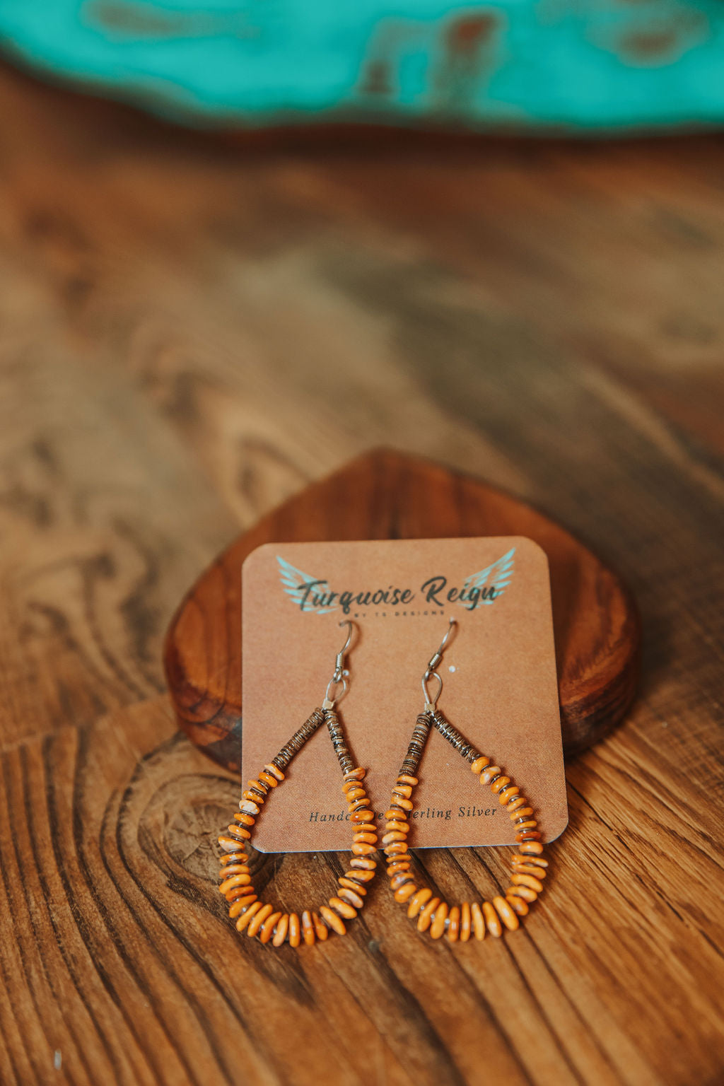 Orange Spiny Oyster Earrings