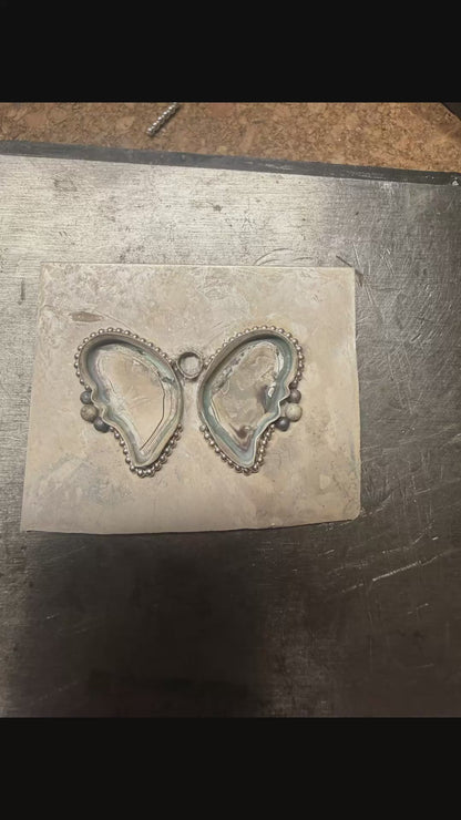 Hand-stamped Butterly Pendant