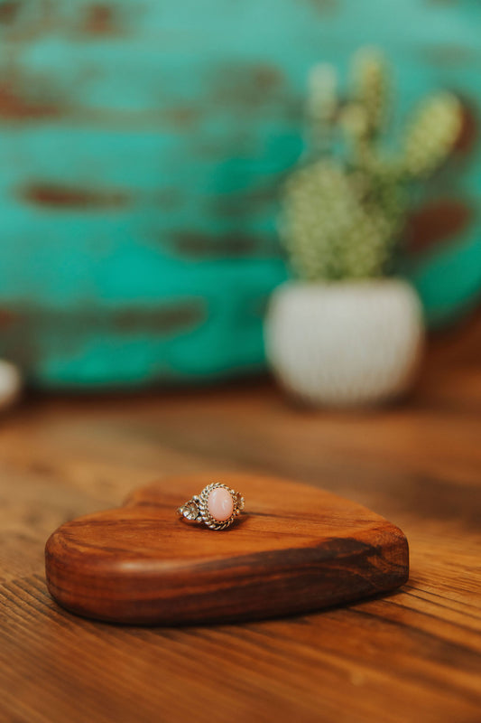 Pink Conch Sweetheart Ring